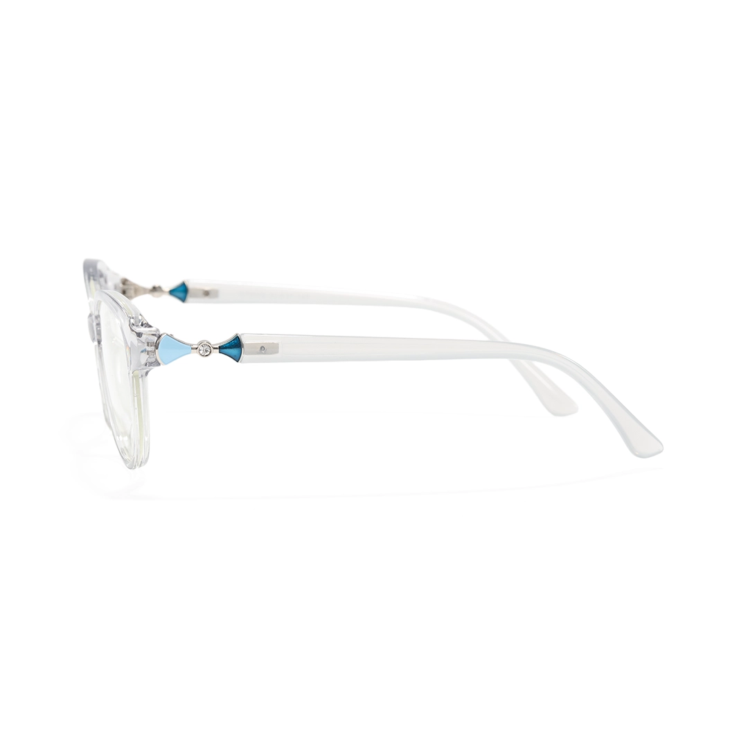 Side view of Delyth cat eye tr90 eyeglasses CR0302509 in gray